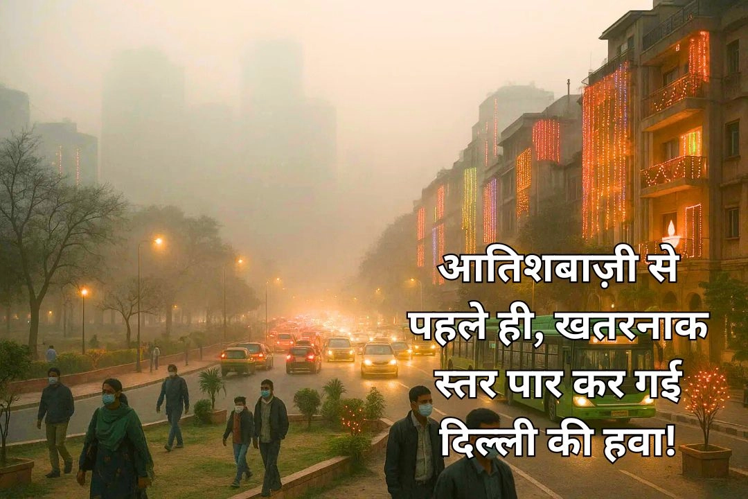 दिवाली की आतिशबाज़ी से पहले ही, खतरनाक स्तर पार कर गई दिल्ली की हवा!