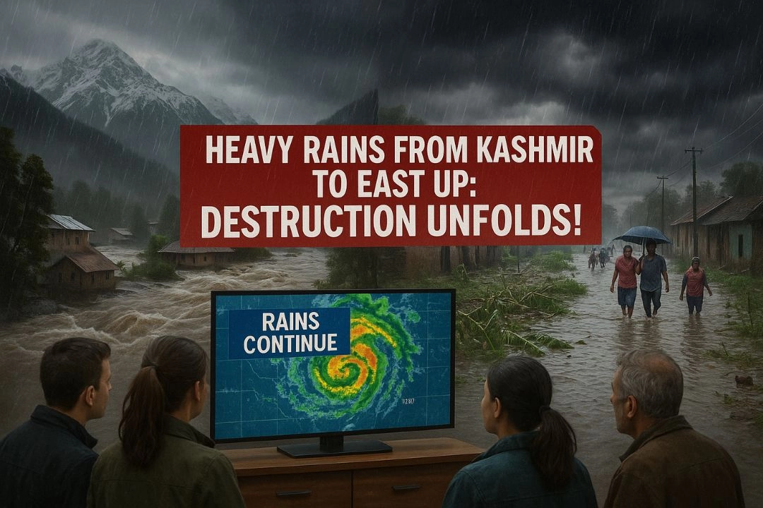 कश्मीर से पूर्वी यूपी तक, बारिश से भारी तबाही!