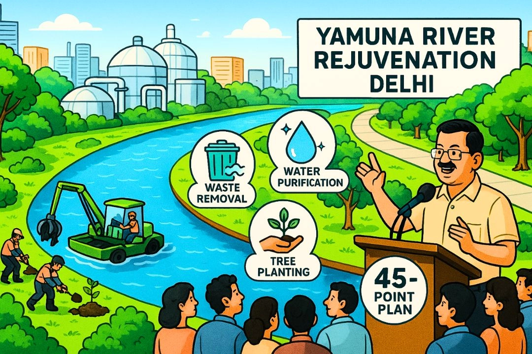 दिल्ली में यमुना सफाई और पुनर्जीवन अभियान शुरू!