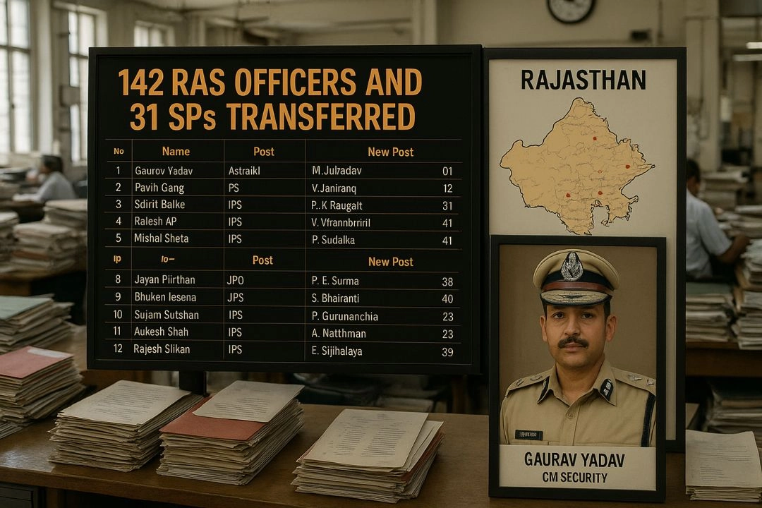 राजस्थान में एक साथ 91 IPS व 12 IAS के तबादले!
