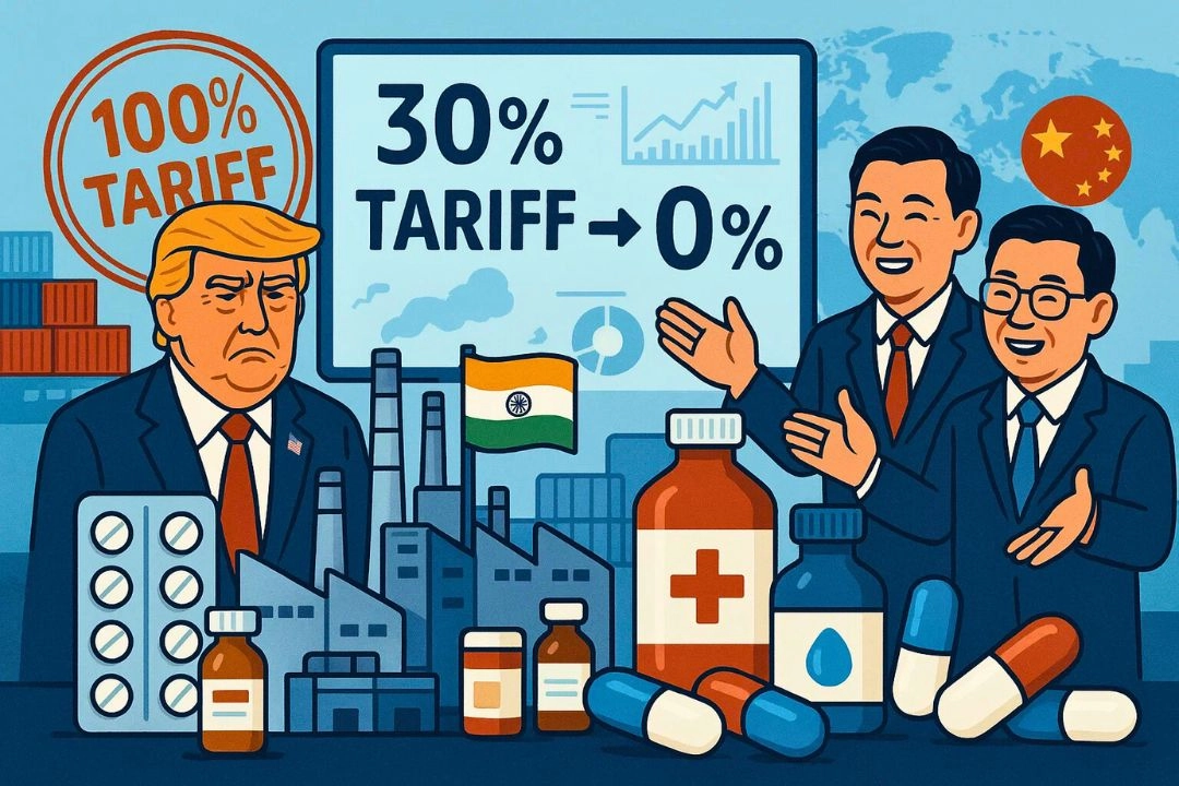 ट्रंप के 100% टैरिफ के बाद, चीन ने दी भारतीय फार्मा इंडस्ट्री को बड़ी राहत!