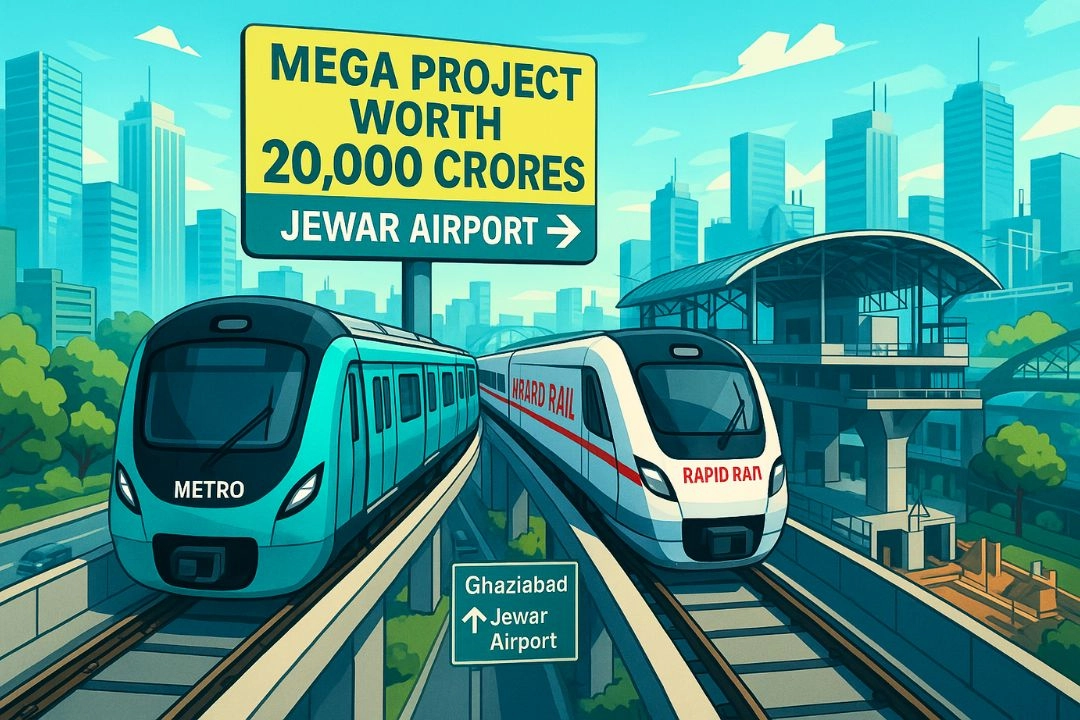 गाजियाबाद से जेवर एयरपोर्ट तक, इस रूट से दौड़ेंगीं रैपिड रेल!