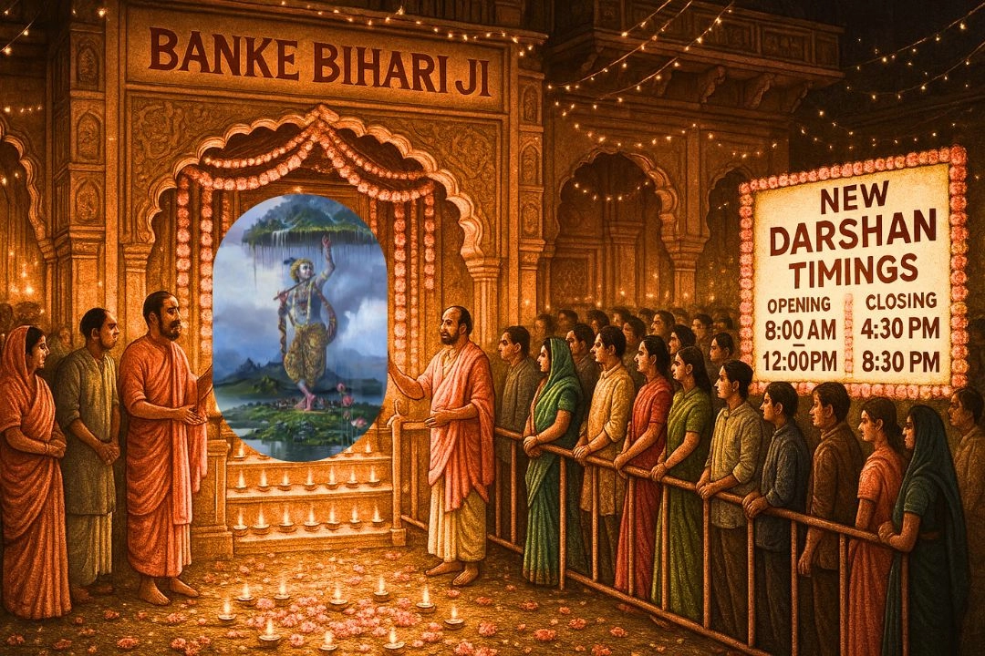 प्रसिद्ध बांकेबिहारी मंदिर में बदल गया ठाकुरजी के दर्शन का समय!