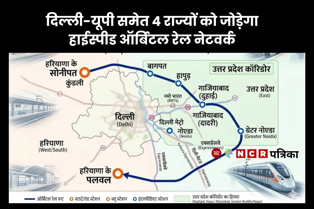 दिल्ली-यूपी समेत 4 राज्यों को जोड़ेगा हाईस्पीड ऑर्बिटल रेल नेटवर्क!