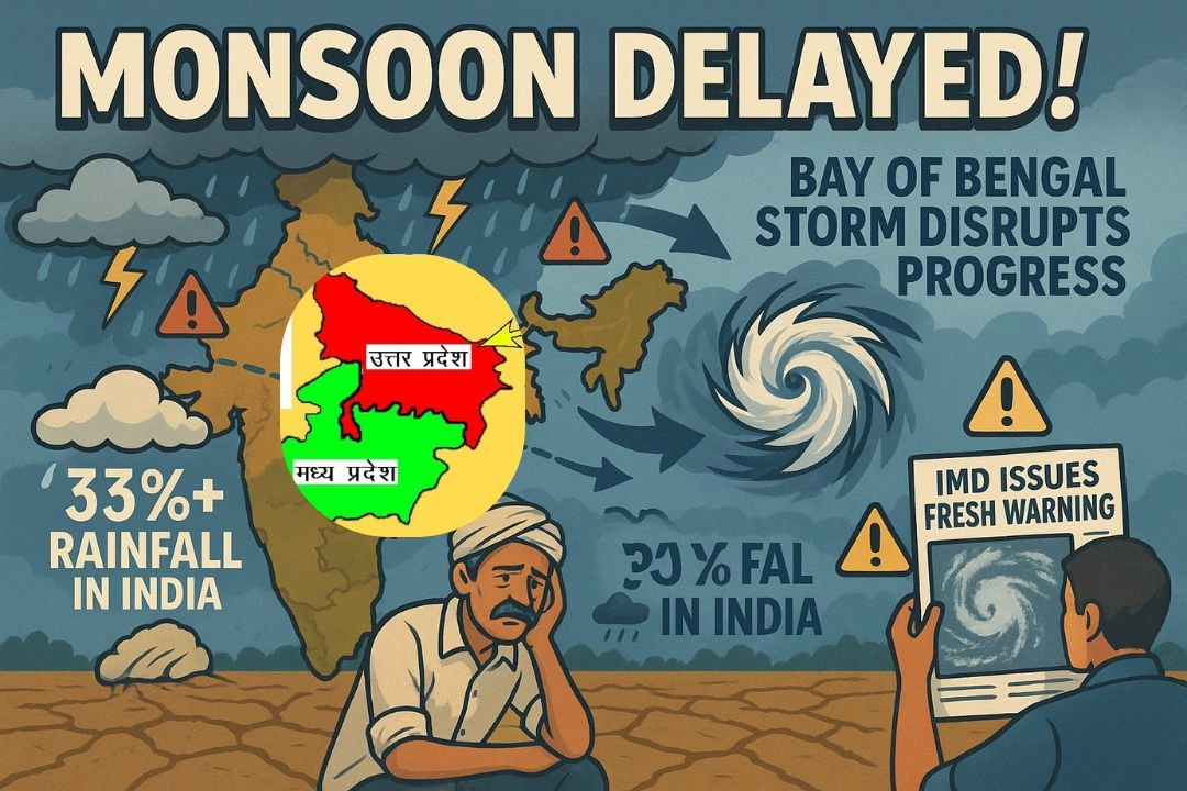 बंगाल की खाड़ी में उठे तूफान से, मानसून की रफ्तार हुई धीमी!