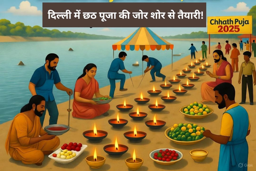 दिल्ली में छठ पूजा की जोर शोर से तैयारी!