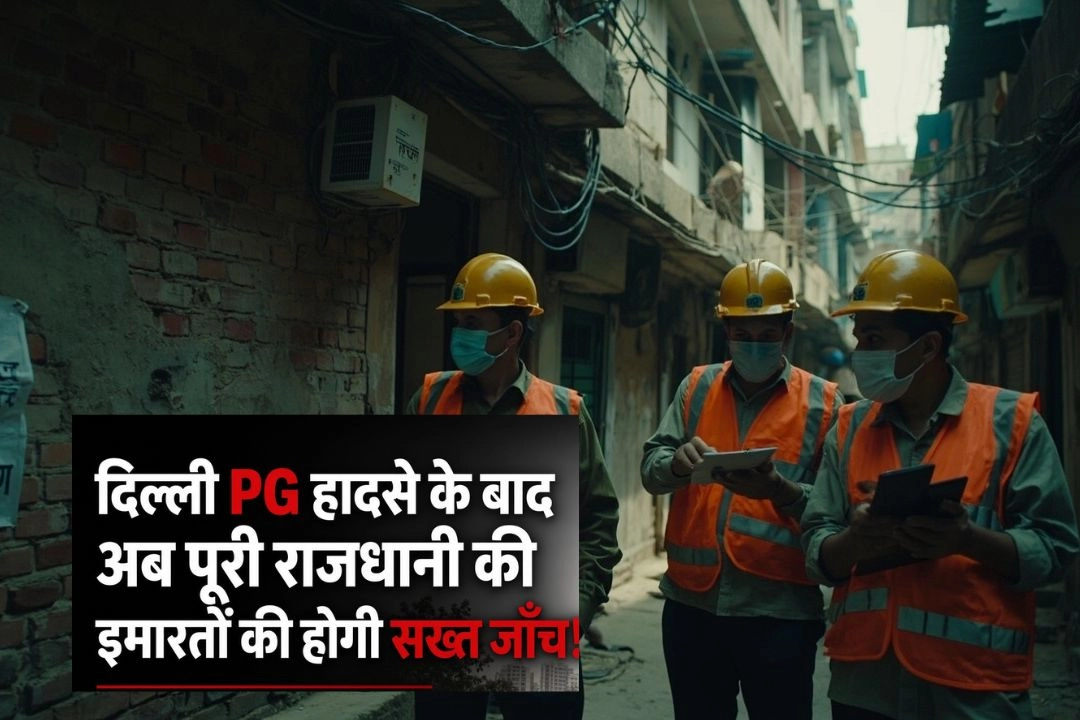 दिल्ली PG हादसे के बाद अब पूरी राजधानी की इमारतों की होगी सख्त जाँच!