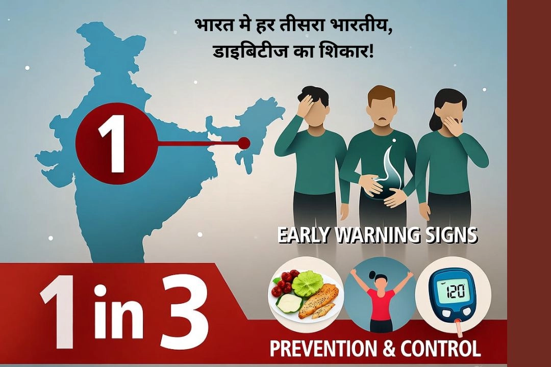 भारत मे हर तीसरा भारतीय, डाइबिटीज का शिकार!