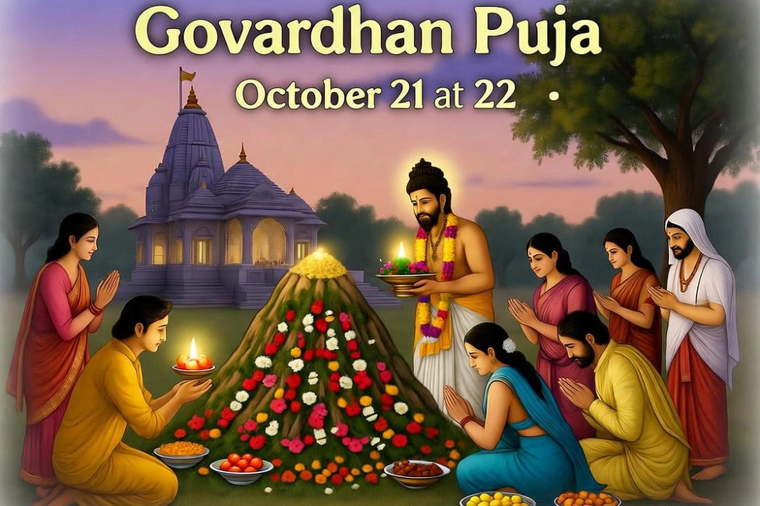 गोवर्धन पूजा की भी दो तिथि; 21 या 22 अक्टूबर?