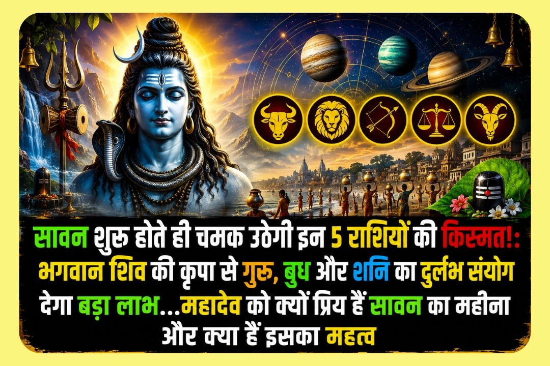 सावन शुरू होते ही चमक उठेगी इन 5 राशियों की किस्मत!