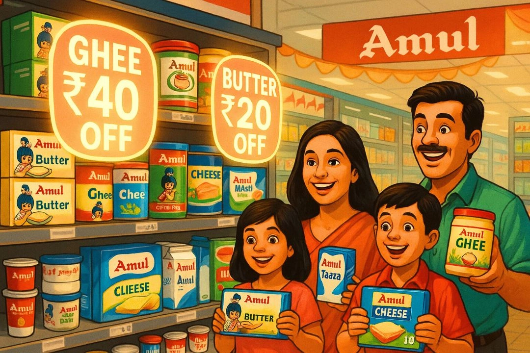 अमूल ने मक्खन-पनीर सहित 700 प्रोडक्ट्स के दाम घटाए!
