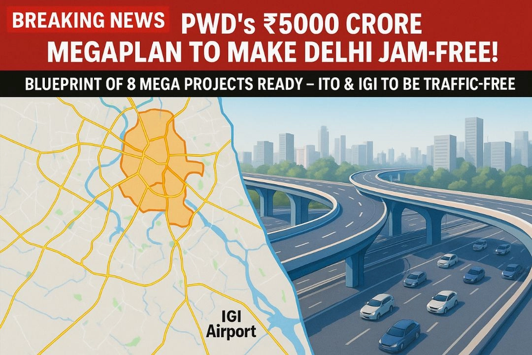 PWD के 5000 करोड़ के मेगाप्लान से दिल्ली होगी जाम-मुक्त!
