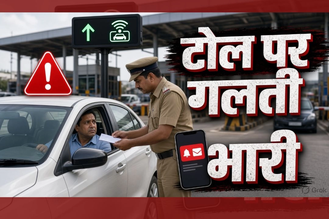 टोल प्लाजा पर ये गलती पड़ेगी भारी, भरना पड़ेगा दुगुना चालान!