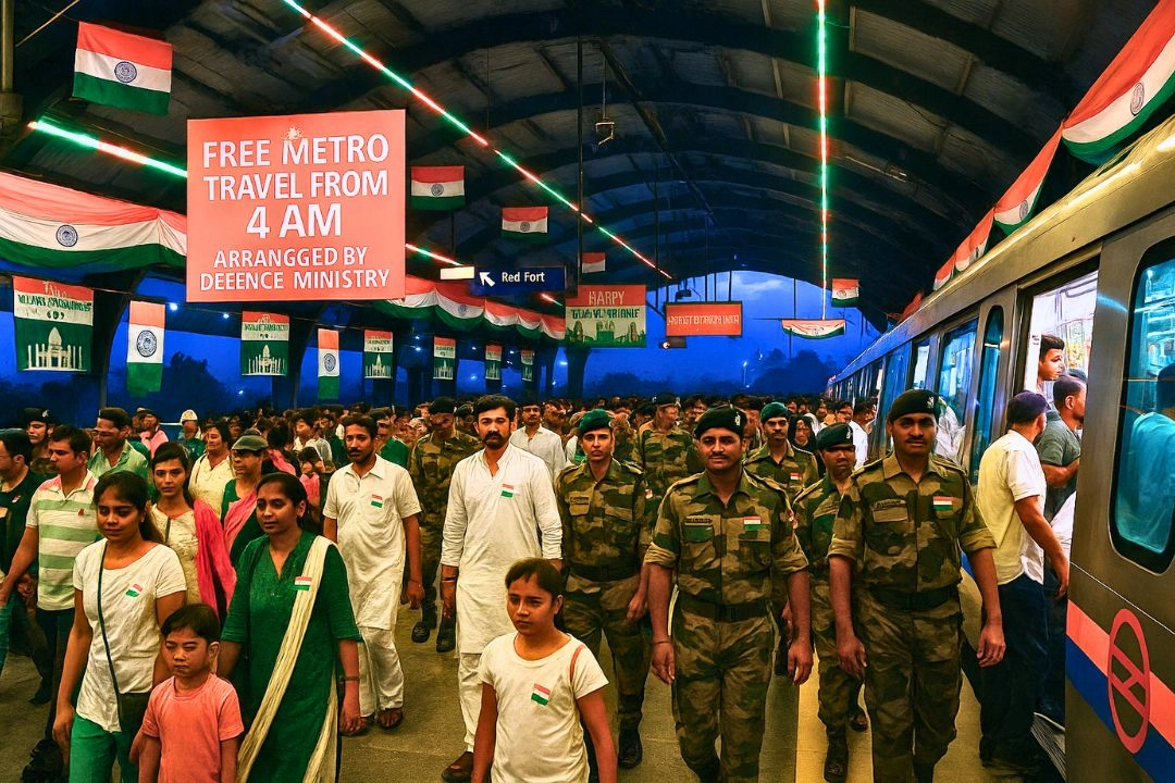 15Aug स्पेशल; सुबह 4 बजे से दिल्ली मेट्रो में कर सकेंगे मुफ्त यात्रा