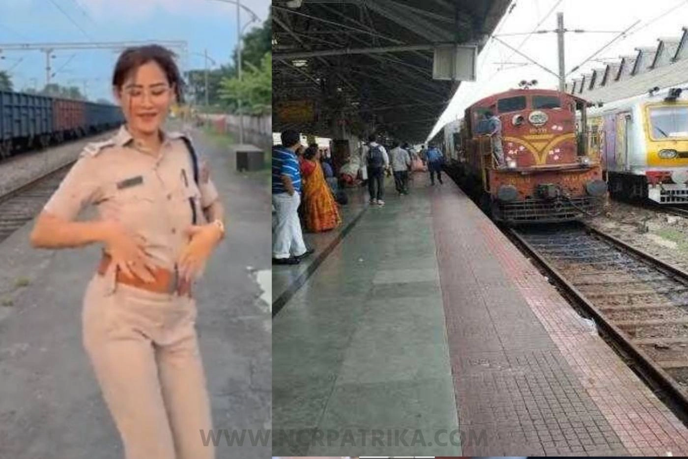 महिला पुलिसकर्मी ने रेलवे स्टेशन पर किया ऐसा डांस