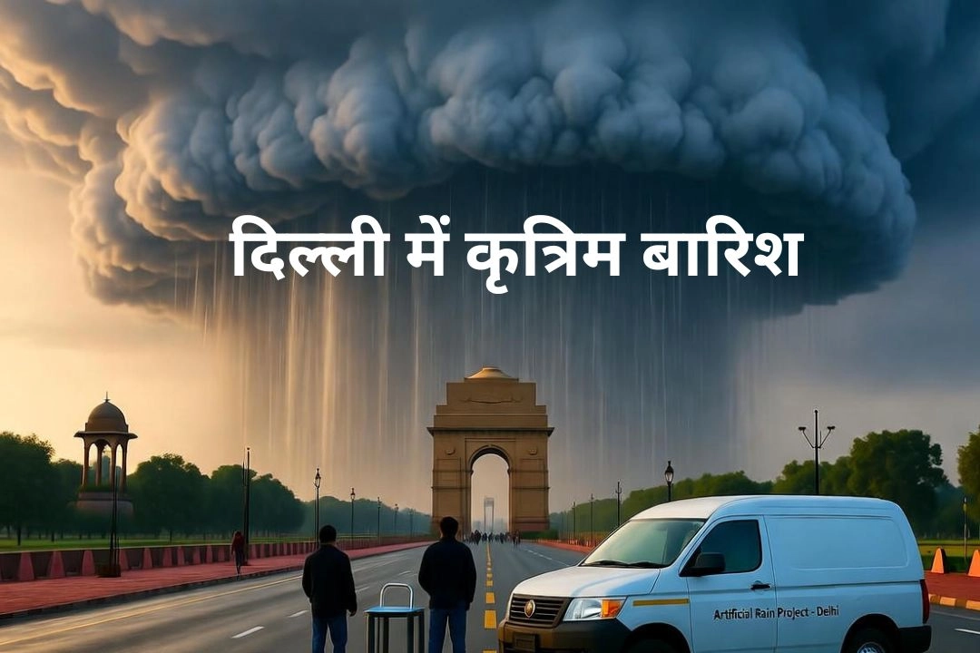 दिल्ली में कृत्रिम बारिश का ट्रायल पूरा!