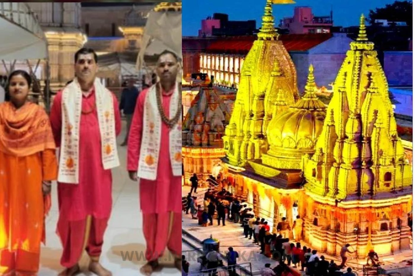 विश्वनाथ मंदिर में भीड़ को नियंत्रित करने के लिए पुलिसकर्मियों का भगवा वेश