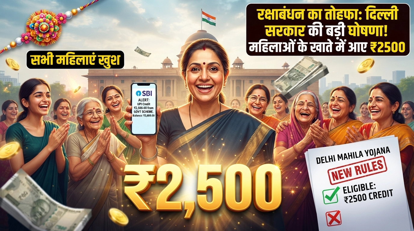 रक्षाबंधन से पहले दिल्ली की महिलाओं को बड़ा तोहफा!