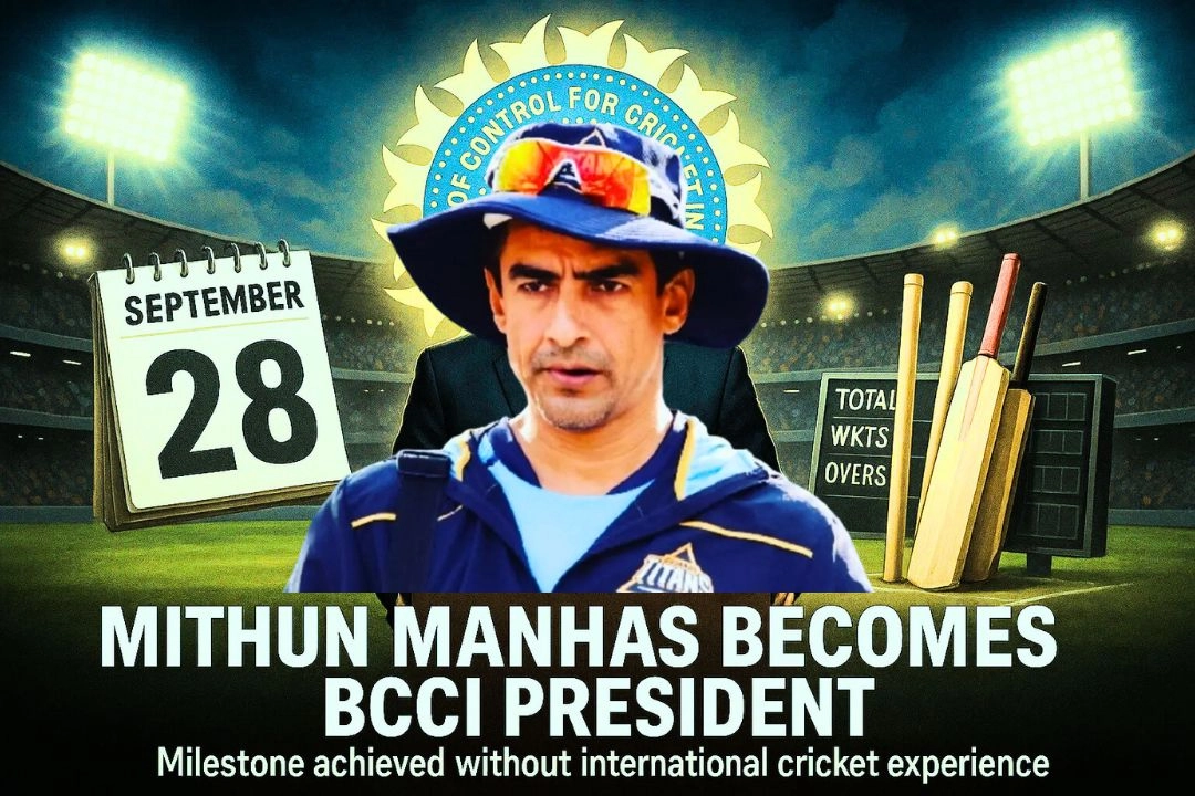 बिना इंटरनेशनल मैच खेले BCCI अध्यक्ष बनकर मिथुन मन्हास रचेंगे इतिहास!